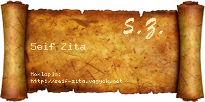 Seif Zita névjegykártya